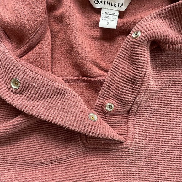 3/$15 Athleta Women's Coaster Waffle Hoodie in Tawny Rose Size Small - Picture 5 of 5